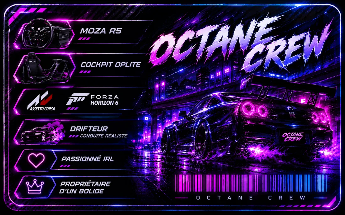 Carte de membre Octane Crew